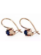 Original Vintage 14K Rose Gold Sapphire Earrings Vintage Jewlery vec053r